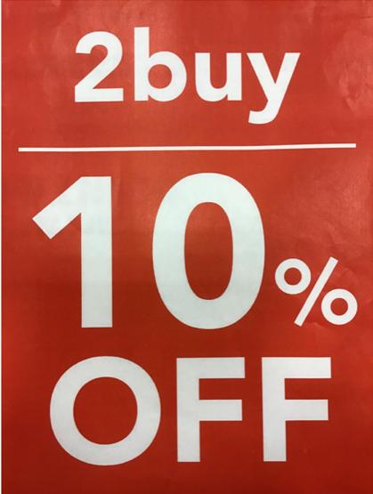CRB店内全品2点以上お買い上げで10%OFF