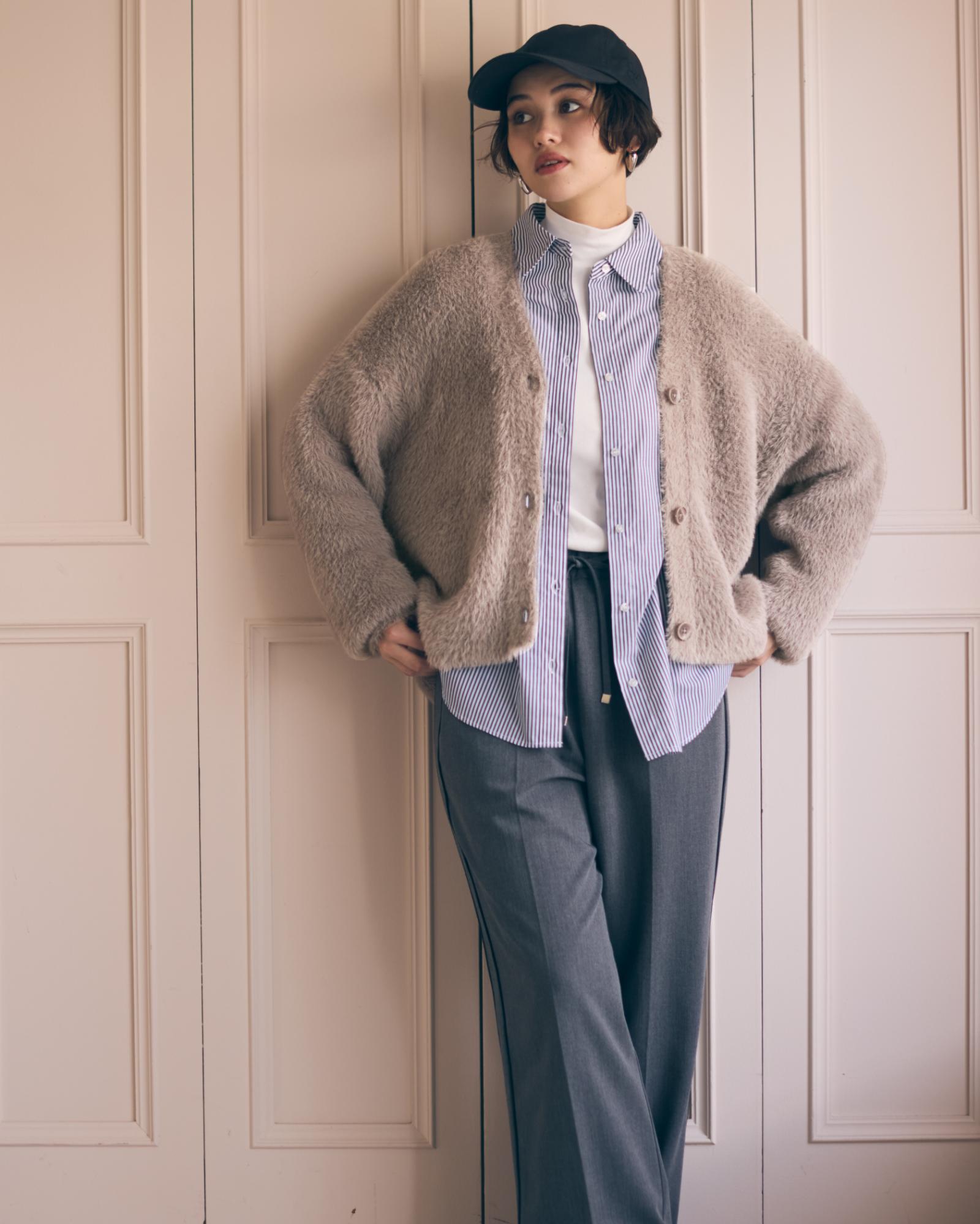 シャギーニットカーディガン★