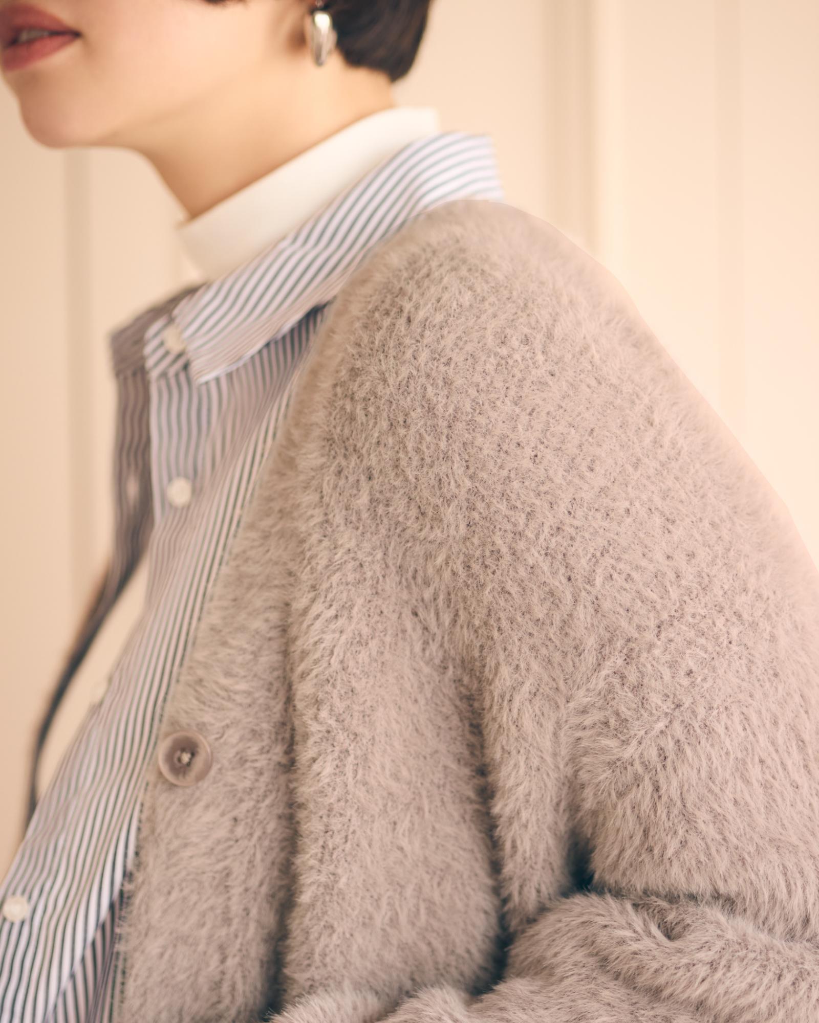 シャギーニットカーディガン★